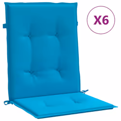vidaXL Cuscini per Sedia 6 pz Blu 100x50x3 cm in Tessuto Oxford - Vista aggiuntiva 2