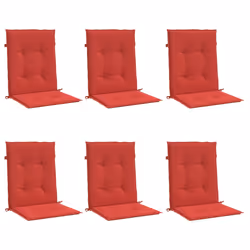 vidaXL Cuscini per Sedia da Giardino 6 pz Rossi 100x50x3 cm in Tessuto - Vista aggiuntiva 3