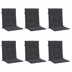 vidaXL Cuscini per Sedia 6 pz Neri 100x50x3 cm in Tessuto Oxford - Vista aggiuntiva 3