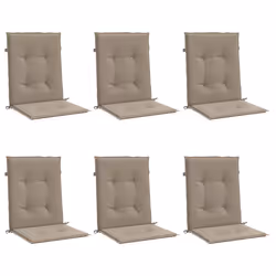 vidaXL Cuscini per Sedia 6 pz Tortora 100x50x3 cm in Tessuto Oxford - Vista aggiuntiva 3
