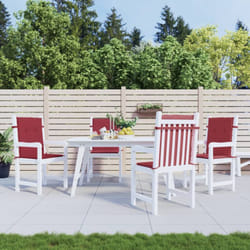 Vidaxl - Cuscini per Sedia 4 pz Rosso Vino 100x50x7 cm in Tessuto