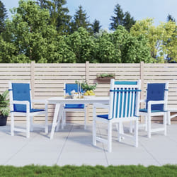 Cuscini per Sedia 4 pz, Comodo cuscino per sgabello Blu Reale 100x50x3 cm in Tessuto Oxford Vidaxl 7786