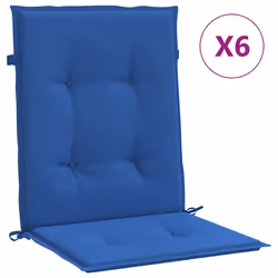 vidaXL Cuscini per Sedia 6 pz Blu Reale 100x50x3 cm in Tessuto Oxford - Vista aggiuntiva 2