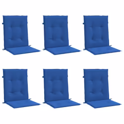 vidaXL Cuscini per Sedia 6 pz Blu Reale 100x50x3 cm in Tessuto Oxford - Vista aggiuntiva 3