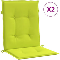Cuscini per Sedia 2 pz Verde Intenso 100x50x3 cm Tessuto Oxford Vidaxl 507947