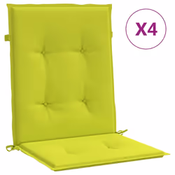 vidaXL Cuscini per Sedia 4 pz Verde Intenso 100x50x3 cm Tessuto Oxford - Vista aggiuntiva 2