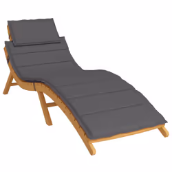 vidaXL Cuscino per Lettino Antracite 186x58x4 cm in Tessuto Oxford - Vista aggiuntiva 3