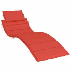 vidaXL Cuscino per Lettino Rosso 186x58x4 cm in Tessuto Oxford - Vista aggiuntiva 2