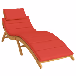 vidaXL Cuscino per Lettino Rosso 186x58x4 cm in Tessuto Oxford - Vista aggiuntiva 3