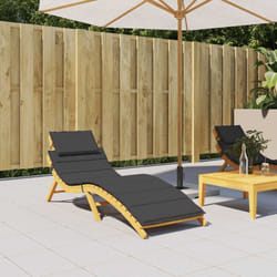 Vidaxl - Cuscino per Lettino Nero 186x58x3 cm in Tessuto Oxford
