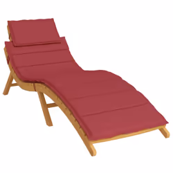vidaXL Cuscino per Lettino Rosso Vino 186x58x4 cm in Tessuto Oxford - Vista aggiuntiva 3