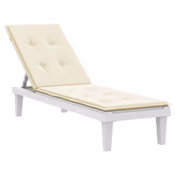 vidaXL Cuscino per Sdraio Crema (75+105)x50x4 cm - Vista aggiuntiva 3