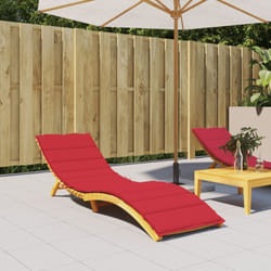 Cuscino per Lettino, Comodo Cuscino per sgabello Rosso 200x50x3 cm in Tessuto Oxford Vidaxl 3905