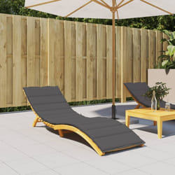 Cuscino per Lettino, Comodo Cuscino per sgabello Antracite 200x60x3 cm in Tessuto Oxford Vidaxl 1596