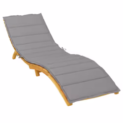 vidaXL Cuscino per Lettino Grigio 200x60x3 cm in Tessuto Oxford - Vista aggiuntiva 3