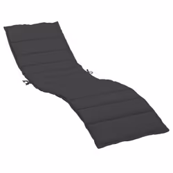 vidaXL Cuscino per Lettino Nero 200x60x3 cm in Tessuto Oxford - Vista aggiuntiva 2