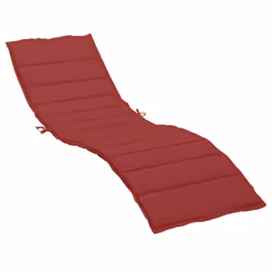 vidaXL Cuscino per Lettino Rosso Vino 200x60x3 cm in Tessuto Oxford - Vista aggiuntiva 2