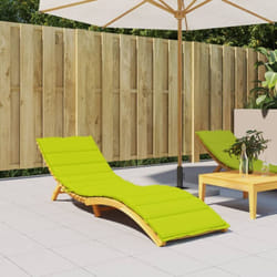 Cuscino per Lettino, Comodo Cuscino per sgabello Verde Intenso 200x60x3 cm in Tessuto Oxford Vidaxl 5434