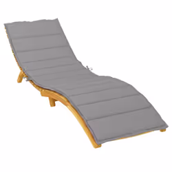 vidaXL Cuscino per Lettino Grigio 200x70x3 cm in Tessuto Oxford - Vista aggiuntiva 3