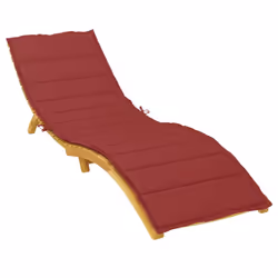 vidaXL Cuscino per Lettino Rosso Vino 200x70x3 cm in Tessuto Oxford - Vista aggiuntiva 3