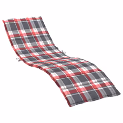 Cuscino per Lettino a Quadri Rossi 200x70x3 cm Tessuto Oxfordcod mxl 73750 - Vista aggiuntiva 2