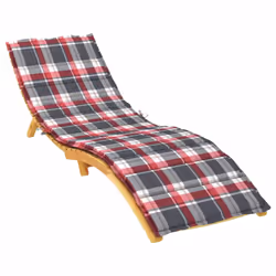 Cuscino per Lettino a Quadri Rossi 200x70x3 cm Tessuto Oxfordcod mxl 73750 - Vista aggiuntiva 3