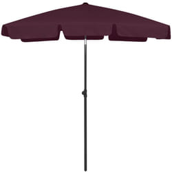 Ombrellone da Spiaggia Rosso Bordò 180x120 cm vidaXL 6195