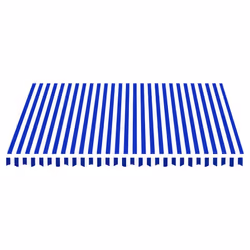 vidaXL Tessuto di Ricambio per Tenda da Sole Blu e Bianco 4x3,5 m - Vista aggiuntiva 3