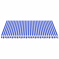 vidaXL Tessuto di Ricambio per Tenda da Sole Blu e Bianco 4,5x3,5 m - Vista aggiuntiva 3