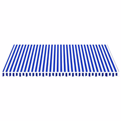 vidaXL Tessuto di Ricambio per Tenda da Sole Blu e Bianco 5x3,5 m - Vista aggiuntiva 3