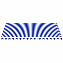 vidaXL Tessuto di Ricambio per Tenda da Sole Blu e Bianco 6x3,5 m - Vista aggiuntiva 3