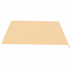 VidaXL Tessuto di Ricambio per Tenda da Sole Giallo e Bianco 4,5x3,5 m - Vista aggiuntiva 4