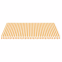 vidaXL Tessuto di Ricambio per Tenda da Sole Giallo e Bianco 5x3,5 m - Vista aggiuntiva 3