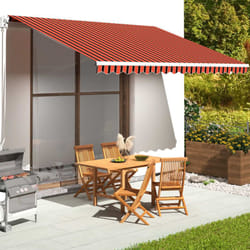 Tessuto di Ricambio Tenda da Sole Arancione e Marrone 4,5x3,5 m Vidaxl 39896