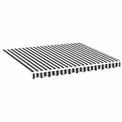 vidaXL Tessuto di Ricambio per Tenda da Sole Antracite e Bianco 3x2,5m - Vista aggiuntiva 2