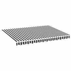 vidaXL Tessuto Ricambio per Tenda da Sole Antracite e Bianco 3,5x2,5 m - Vista aggiuntiva 2