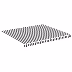 vidaXL Tessuto di Ricambio per Tenda da Sole Antracite e Bianco 4x3,5m - Vista aggiuntiva 2
