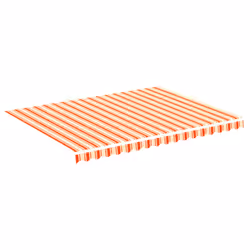 vidaXL Tessuto di Ricambio per Tenda da Sole Giallo e Arancio 4x3 m - Vista aggiuntiva 2