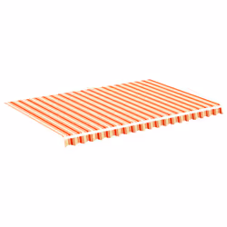 vidaXL Tessuto di Ricambio per Tenda da Sole Giallo e Arancio 4,5x3 m - Vista aggiuntiva 2