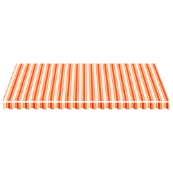 vidaXL Tessuto di Ricambio per Tenda da Sole Giallo e Arancio 4,5x3 m - Vista aggiuntiva 3