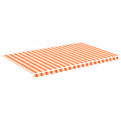 vidaXL Tessuto di Ricambio per Tenda da Sole Giallo e Arancio 5x3 m - Vista aggiuntiva 2