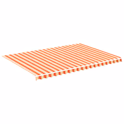 vidaXL Tessuto di Ricambio per Tenda da Sole Giallo e Arancio 5x3,5 m - Vista aggiuntiva 2