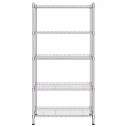 Scaffale a 5 Livelli 90x35x180 cm Cromato 250 kgcod mxl 130127 - Vista aggiuntiva 3