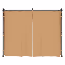 vidaXL Gazebo con Tende 3x3 cm Grigio Talpa in Acciaio - Vista aggiuntiva 3