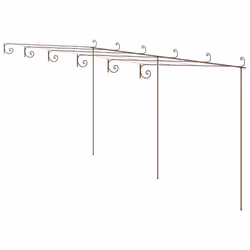 vidaXL Pergolato da Giardino Marrone Anticato 6x3x2,5 m in Ferro - Vista aggiuntiva 2