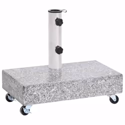 vidaXL Base per Ombrellone Grigio Chiaro 45x25x8,3 cm in Granito - Vista aggiuntiva 2