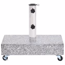 vidaXL Base per Ombrellone Grigio Chiaro 45x25x8,3 cm in Granito - Vista aggiuntiva 3