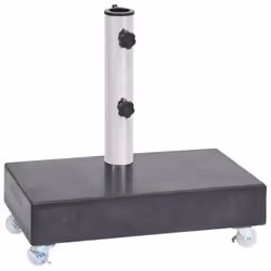 vidaXL Base per Ombrellone Nera 45x25x8,3 cm in Granito - Vista aggiuntiva 2