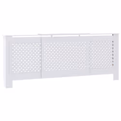 vidaXL Copertura per Radiatore Bianca in MDF 205 cm - Vista aggiuntiva 2