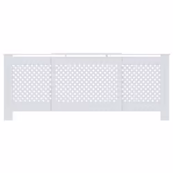 vidaXL Copertura per Radiatore Bianca in MDF 205 cm - Vista aggiuntiva 3